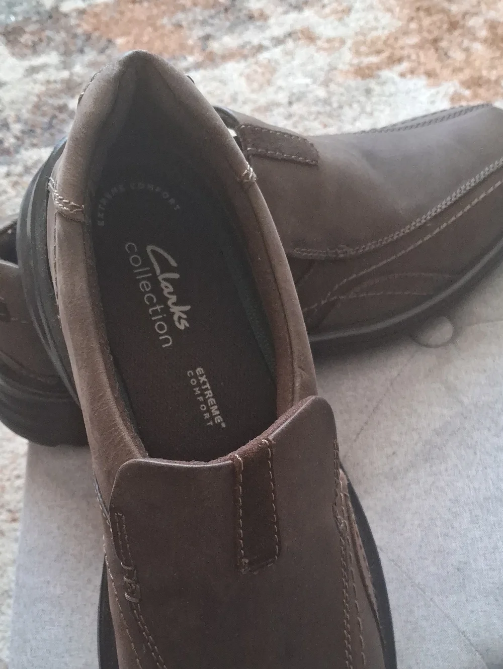 Clarks Men's Brown Slip-On Comfort Loafers